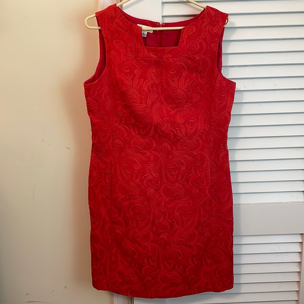 Orange cocktail dress